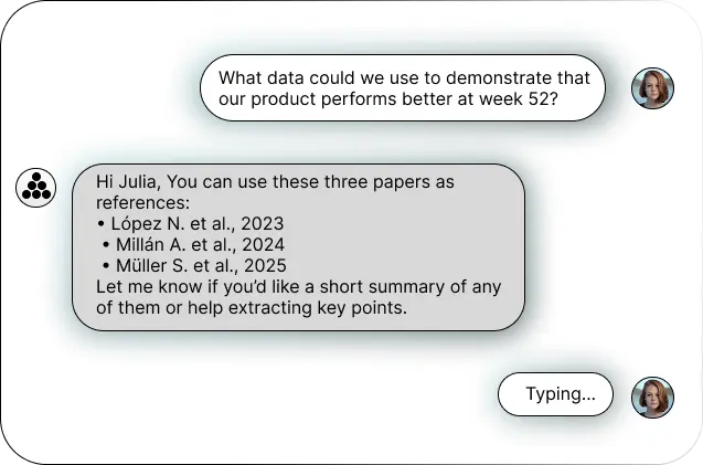 AI evidence repository chatbot